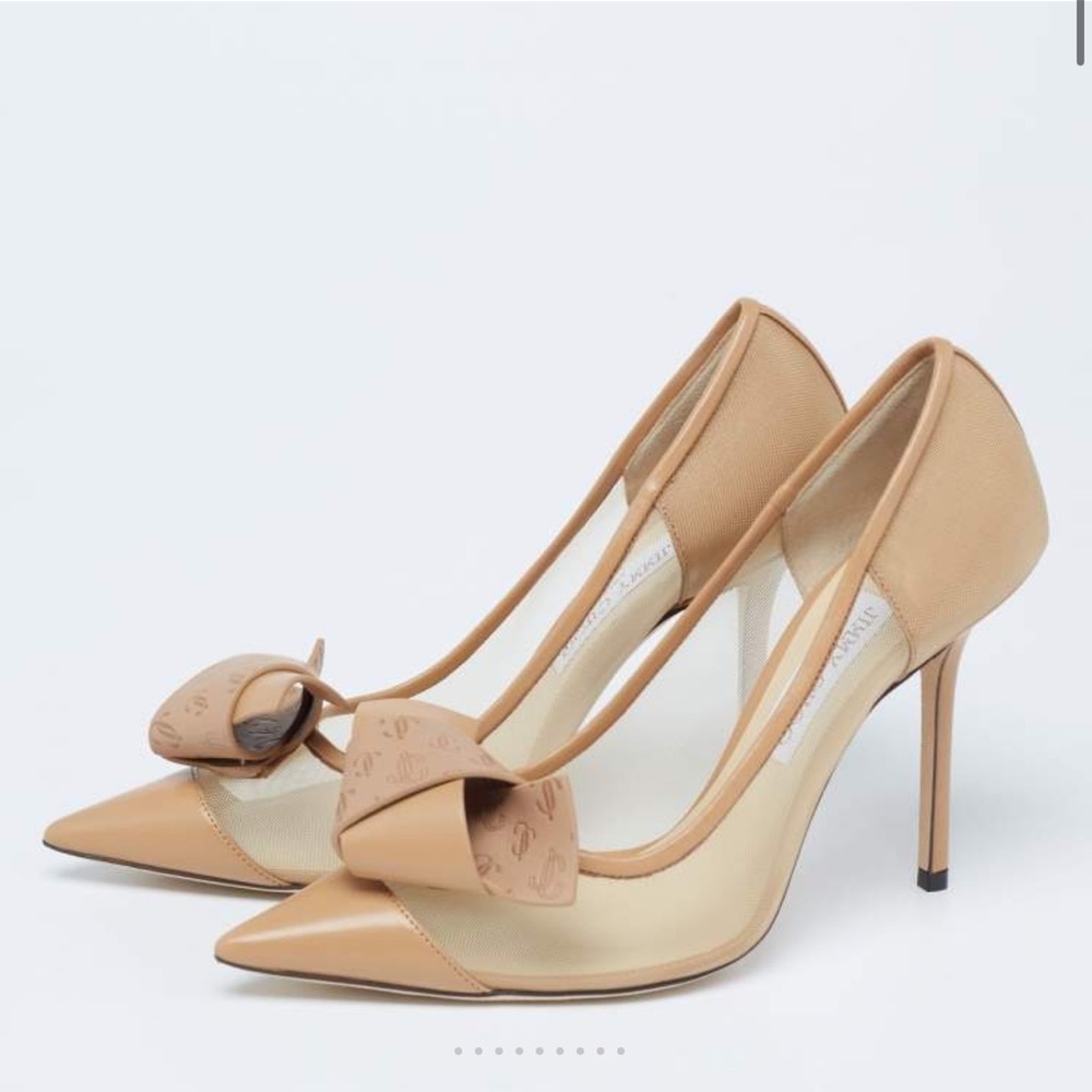 Jimmy Choo Tan Pointed Toe Heels - Picture 1 of 15